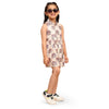 The Royal Elephant Print Blend Linen Dress - Funny Bones Clothings