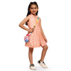 White Flower Print Blend Linen Dress - Funny Bones Clothings
