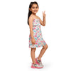 Colourful Animal Print Blend Linen Dress - Funny Bones Clothings