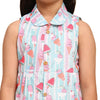 Striped Icecream Print Blend Linen Dress - Funny Bones Clothings