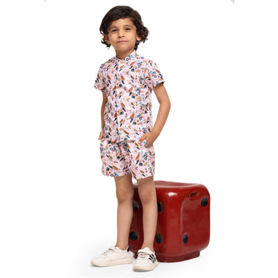 Whisteling Birds Print Vestiario's Blend Linen Co-ords - Funny Bones Clothings