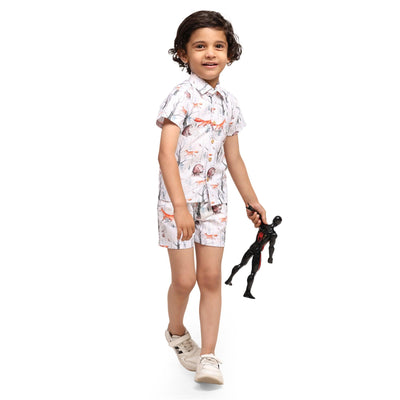 Fox Print Vestiario's Blend Linen Co-ords - Funny Bones Clothings