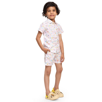 Confetti Print Vestiario's Blend Linen Co-ords - Funny Bones Clothings