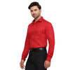 Formal Shirts 100% Premium Cotton Satin for Men (Red Colour) - Funny Bones Clothings