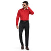 Formal Shirts 100% Premium Cotton Satin for Men (Red Colour) - Funny Bones Clothings