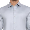 Formal Shirts 100% Premium Cotton Satin for Men (Grey Colour) - Funny Bones Clothings