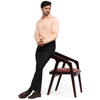 Formal Shirts 100% Premium Cotton Satin for Men (Peach Colour) - Funny Bones Clothings