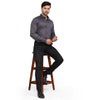 Formal Shirts 100% Premium Cotton Satin for Men (Charcoal Grey Colour) - Funny Bones Clothings