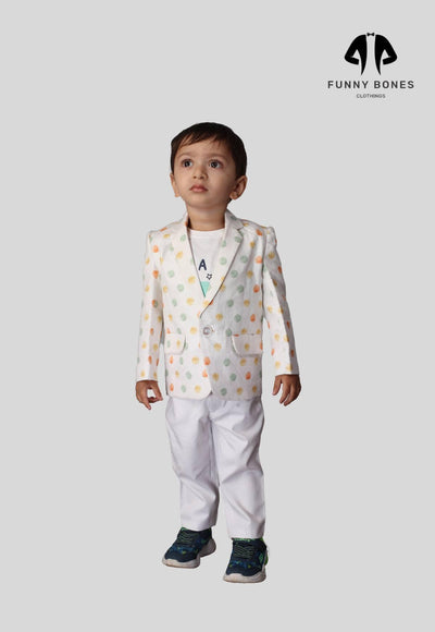Fireball Printed Pure Linen Blazer Only - Funny Bones Clothings