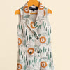 Lion Print Pure Linen Blazer Dress - Funny Bones Clothings