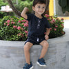 Anchor Pocket Pure Linen Premium Co-ords - Dark Blue - Funny Bones Clothings