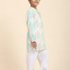 Pinapple Print Vestiario's Blend Linen Kurta Pajama Set - Funny Bones Clothings