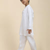 Solid White Pure Premium Cotton Kurta and Pajama Set - Funny Bones Clothings