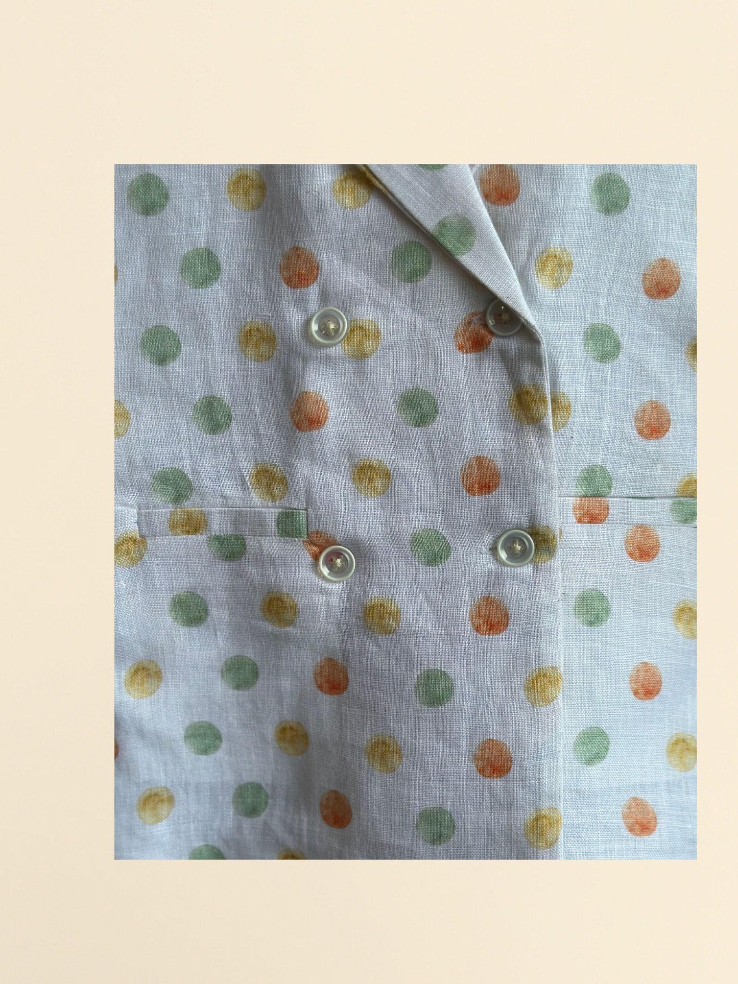 Fireball Print Pure Linen Blazer Dress - Funny Bones Clothings