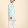 Waterlife Print Pure Linen Kurta and Premium Cotton Pajama Set - Funny Bones Clothings