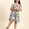 TopSkirt Styled Wildlife Print Pure Linen Dress - Funny Bones Clothings