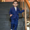 Korean Themed Multi Pocket Causual Blazer Set ( Royal Blue ) - Funny Bones Clothings