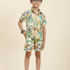 African Forest Themed Printed Pure Linen Premium Co-ords - Funny Bones Clothings