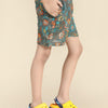 Dark Flower Printed Pure Linen Premium Co-ords - Funny Bones Clothings