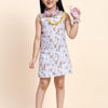 Goose Print Pure Linen Dress - Funny Bones Clothings