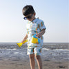 Leafy Leopard Print Pure Linen Shirt