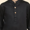 Solid Black Pure Premium Cotton Kurta and Pajama Set - Funny Bones Clothings