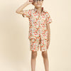 Mushrooms Printed Pure Linen Premium Co-ords - Funny Bones Clothings