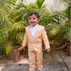 Solid Peach Pure Linen Blazer Only - Funny Bones Clothings