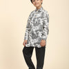 Wildlife Print Pure Linen Kurta and Premium Cotton Pajama Set - Funny Bones Clothings