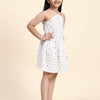 TopSkirt Styled Fireballs Print Pure Linen Dress - Funny Bones Clothings