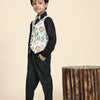 Lion Pure Waist Coat, Black Shirt and Green Trouser Set - Funny Bones Clothings