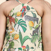 TopSkirt Styled African Forest Print Pure Linen Dress - Funny Bones Clothings