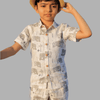 Enchanted Elephants Prints Pure Linen Shirt