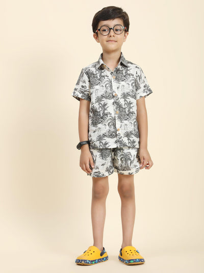 Wildlife Printed Pure Linen Premium Co-ords - Funny Bones Clothings