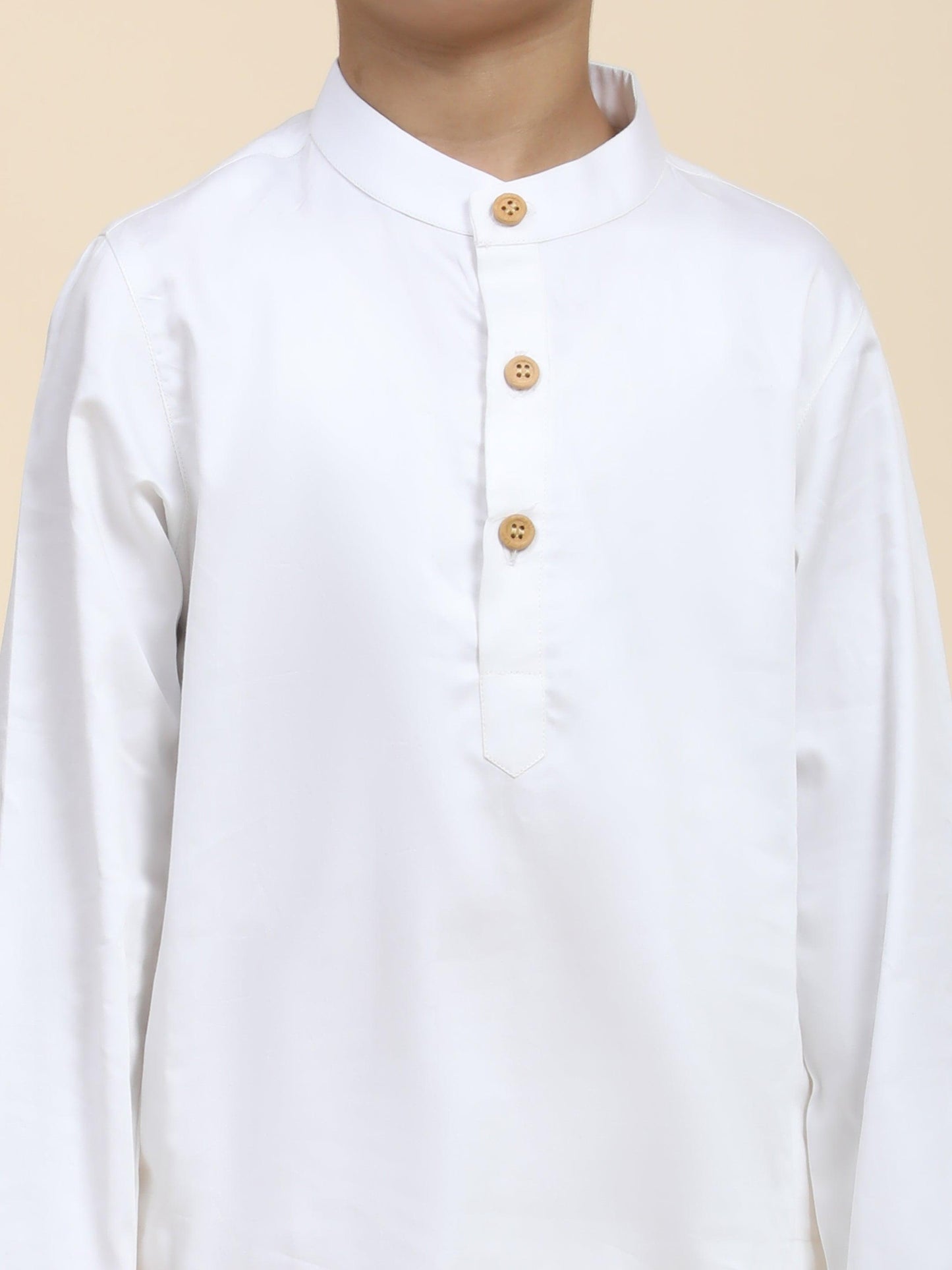Solid White Pure Premium Cotton Kurta and Pajama Set - Funny Bones Clothings