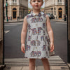 The Royal Elephant Print Blend Linen Dress - Funny Bones Clothings