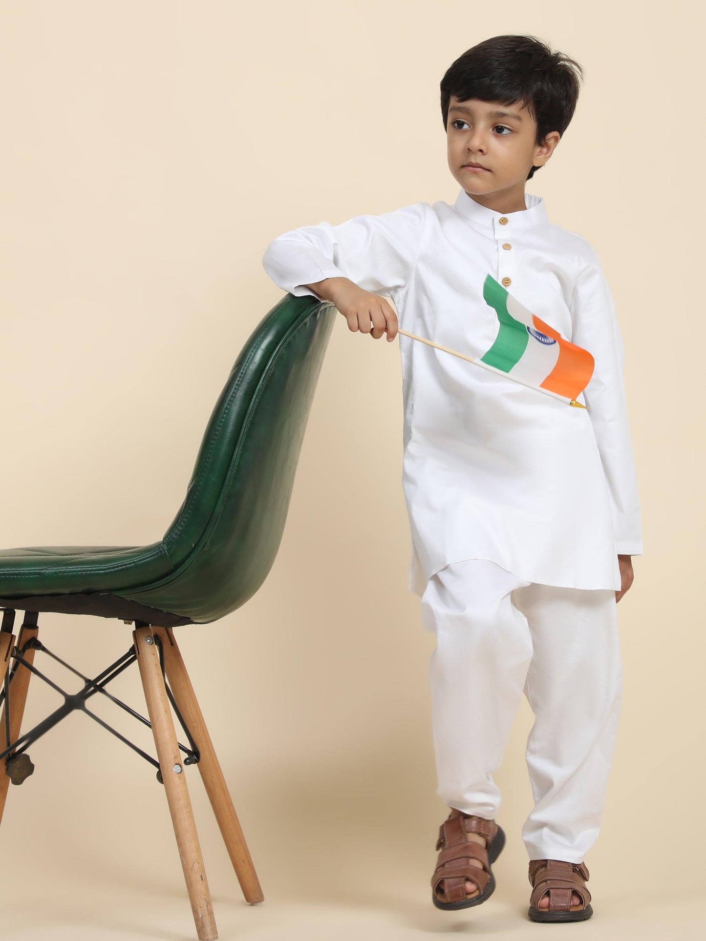 Solid White Pure Premium Cotton Kurta and Pajama Set - Funny Bones Clothings