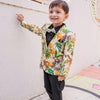 African Forest Themed Printed Pure Linen Blazer Set - Funny Bones Clothings