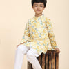 Lemon Print Vestiario's Blend Linen Kurta Pajama Set - Funny Bones Clothings