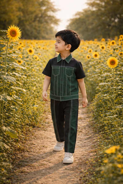 The Emerald Shadow Premium Linen Coord Set