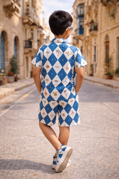 The Wonderfest Caravan Print Premium Linen Coord Set