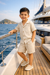 The Sandstone Shoreline Premium Linen Coord Set