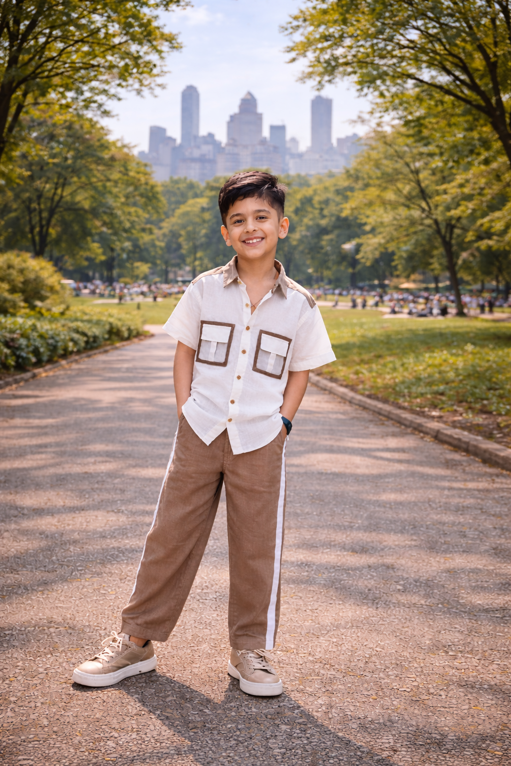 The Truffle & Tide Solid Premium Linen Coord Set