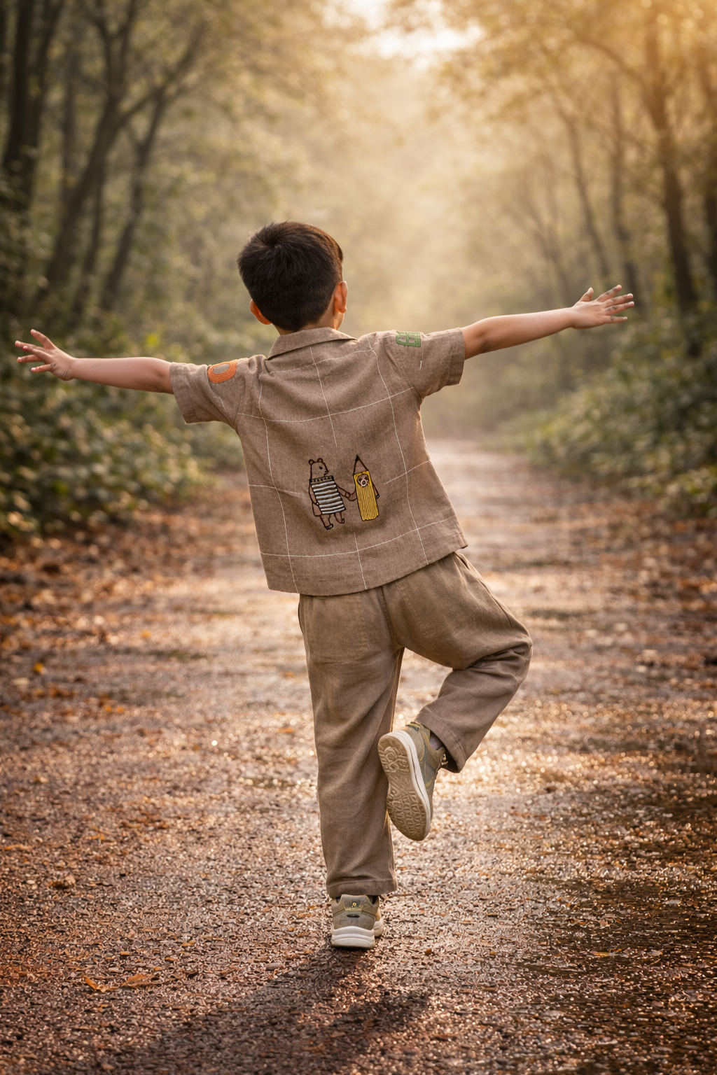 The Acorn Alphabet Edit Handwork Premium Linen Coord Set