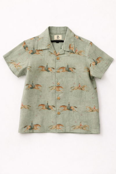 Mare & Stallion Print Premium Linen Coord Set