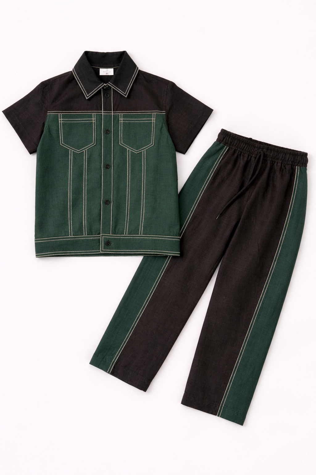The Emerald Shadow Premium Linen Coord Set