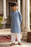 Dusty Starlight – Mal Cotton Hand Embroidered Kurta Pajama Set