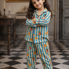 Stripes and Citrus Premium Italian Cotton Night Suit