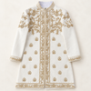 Ivory Darbar Sherwani in Pure Linen Silk