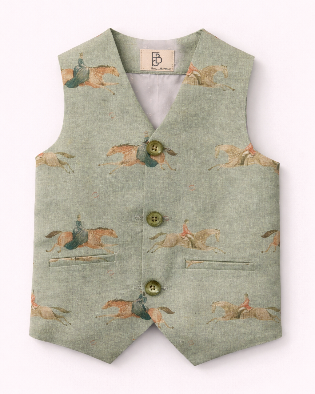 Mare & Stallion Print Premium Linen Coord Set